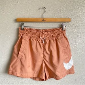 Nike Peach Orange Retro Woven Athletic Shorts